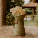 Ver imagem 2 de Vaso Jarro Decor de Metal Provençal Verde com Pássaro 31 Cm