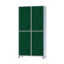 Ver imagem 1 de Roupeiro de Aço Insalubre 4 Portas Vestiário Nr 18/24 com Chave Verde Escuro