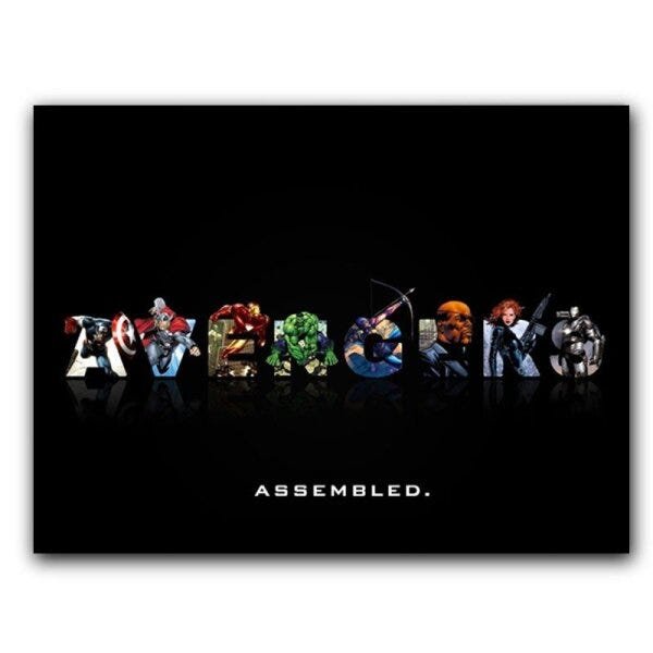 Placa Mdf 20 Cm X 30 Cm - Avengers (Bd11) - 1