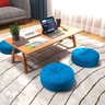 Kit com 2 Almofadas de Chão para Meditação e Descanso Estilo Japonesa Tufted Tatami Cor Azul - 3