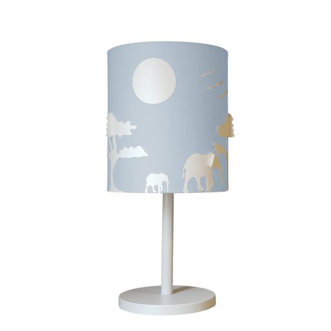 Abajur Safari Savana Cúpula 20x42: Azul