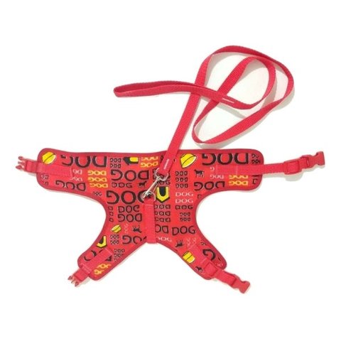 Colete Peitoral para Cachorros Cor Vermelho Tamanho Eg
