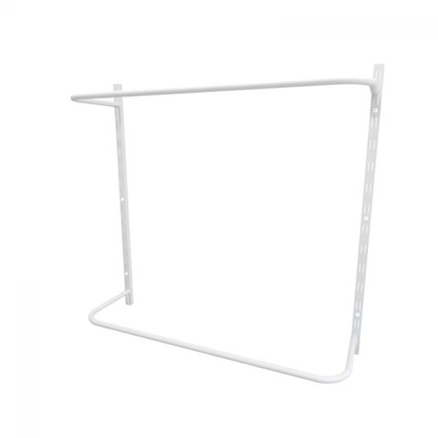 Arara de Roupas para Loja Quarto Closet 4 Peças Regulável 100x100 Cm Cor Branco Kit Clst1p16