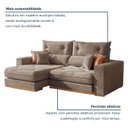 Ver imagem 4 de Sofá Retrátil e Reclinável 4 Lugares Veludo Pillow Top 25cm Columbia 290cm Bege