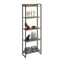 Ver imagem 3 de Kit 2 Estantes Multiuso Escritório Industrial 5 Prateleiras Areta 186x60cm C01 Carvalho - Lyam