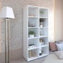 Ver imagem 4 de Estante 10 Nichos Livreiro Multiuso Belle Branco