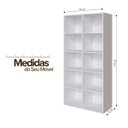 Ver imagem 2 de Estante 10 Nichos Livreiro Multiuso Belle Branco