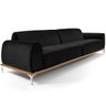 Sofá 4 Lugares 2,80M Molino Base de Madeira Suede Preto - Casaepoltrona - 2