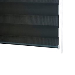 Persiana Rolô Zebra Dupla 1,60m X 1,60m Preta - 5