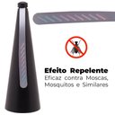 Ver imagem 2 de Ventilador Repelente Espanta Mosquito e Insetos Preto - Lyor