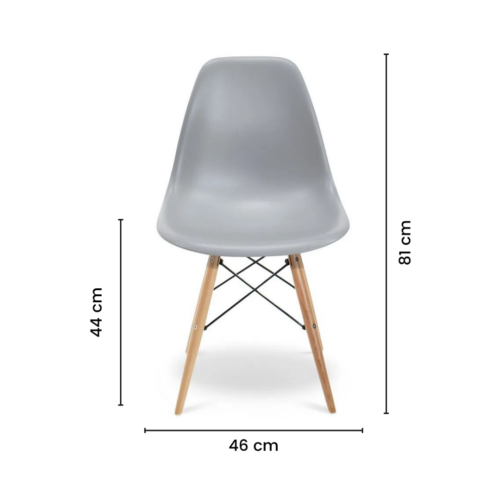 Conjunto Mesa Branca Eames 120x80cm e 4 Cadeiras Eames Cinza - 7