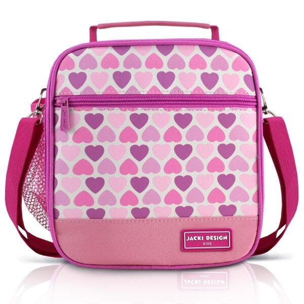 Mochila Escolar Com Lancheira Térmica E Estojo Ooração Rosa - 8