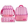 Mochila Escolar Com Lancheira Térmica E Estojo Ooração Rosa - 1