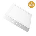 Ver imagem 1 de Kit 3 Painel Plafon Quadrado Led Sobrepor 18w Bivolt 6500k
