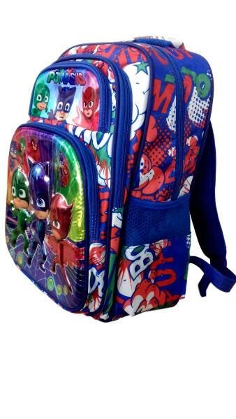 Mochilas Escolar Infantil Pjmasks Costa Alto Relevo - 1