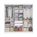 Ver imagem 3 de Guarda-roupa Casal Kappesberg 3 Portas Reversiveis de Correr 2 Cabideiros Branco/nogueira