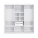 Ver imagem 4 de Guarda-roupa Casal Kappesberg 3 Portas Reversiveis de Correr 2 Cabideiros Branco/nogueira