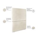 Ver imagem 3 de Cabeceira Estofada Solteiro Luna 90cm Corino Bege