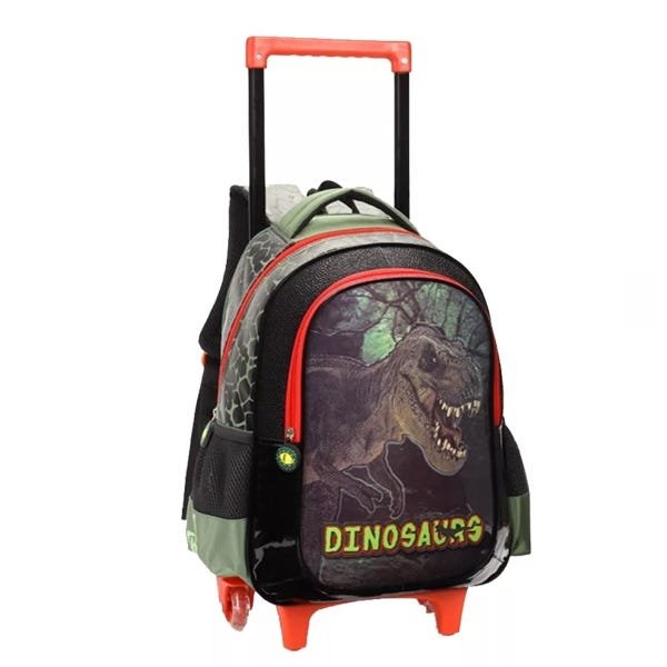 Kit Mochilete Dinossauro 2 Em 1 Tamanho Grande Com Rodinhas - 2