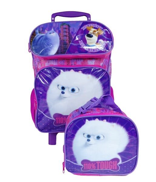 Kit Mochila G com rodinhas e lancheira Pets Gidget DMW 30367 - 3