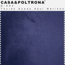 Ver imagem 5 de Sofá 4 Lugares 2,65M Chaise Direito Molino Base Madeira Pés Gold Suede Azul Marinho