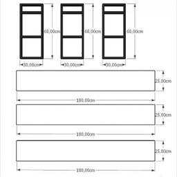 Estante Industrial - Aço Preto - 180x30x68cm - MDF Amadeirado Escuro - Modelo Ind32aeest - 3