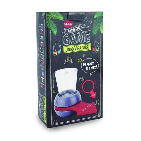 Jogo Vira Drink com Copo de Vidro 50ml Base Plástico - Clink
