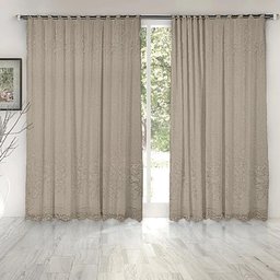Cortina Marrom Renda C/ Forro Sala Roseiral 3,50x 2,20Alt - 1