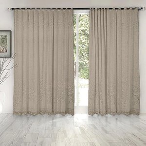 Cortina Marrom Renda C/ Forro Sala Roseiral 3,50x 2,20Alt