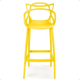 Kit 6 Banquetas Allegra com Encosto Design Cozinha/bancada - Amarelo - 3