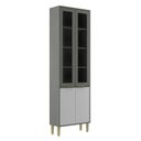 Ver imagem 1 de Paneleiro com Vidro 4 Portas Domus Espresso Móveis Prata/Silver