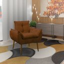 Ver imagem 1 de Poltrona Decorativa Sala de Estar Escritório Quarto Prime: Terracota