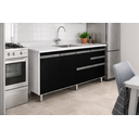 Ver imagem 4 de Gabinete Cozinha Mdp 1,44m Elegance com 6 Pés e Amplo Espaço:preto