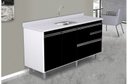 Ver imagem 1 de Gabinete Cozinha Mdp 1,44m Elegance com 6 Pés e Amplo Espaço:preto