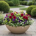 Ver imagem 5 de Kit 4 Vasos Flores Plantas 22cm Indi Areia Tramontina Plástico Jardim Varanda
