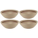 Ver imagem 1 de Kit 4 Vasos Flores Plantas 22cm Indi Areia Tramontina Plástico Jardim Varanda