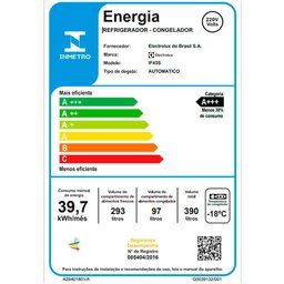 Geladeira Electrolux Inverter Frost Free Auto Sense 390 L Inox Look IF43S - 15