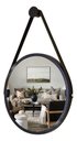 Ver imagem 1 de Espelho Redondo Decorativo Suspenso Alça 30cm - Varias Cores - Preto Alça Preta