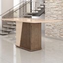 Ver mais imagens de Conjunto Mesa com 6 Cadeiras Harmonia Marrom/Carvalho/Fendi