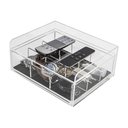 Ver imagem 1 de ORGANIZADOR ACRÍLICO DE MESA OU CABECEIRA RELÓGIOS COM GAVETA Centauri Acrílicos ORG-M-CV