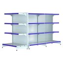 Ver imagem 1 de Kit 2 Gôndolas New Premium 1,37m Branca Centro 80/60 + Ponta 40/30