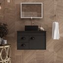 Ver imagem 1 de Gabinete Banheiro Armario Cuba Pia 100% Mdf - Udine 40 Cm