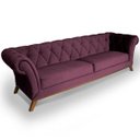 Ver imagem 1 de Sofá Império 02 Lugares 180cm Veludo Roxo - Nexta Casa