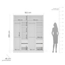Ver imagem 2 de Guarda Roupa Solteiro 4 Portas 160cm Madrid Politorno Móveis