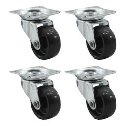 Rodízio 4 Unidades Girátorio Roda Rodinha Móveis Vaso 32mm 40kg - 1