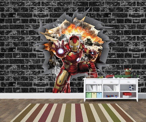 Papel De Parede Para Quarto De Menino Decoração Vingadores 0032 - 1