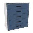 Ver imagem 2 de Cômoda Valência 5 Gavetas Branco/azul - Politorno