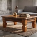 Ver imagem 1 de Mesa de Centro Sala Madeira Maciça Retangular Rústica Grande