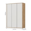 Ver imagem 4 de Guarda Roupa Infantil Wood com 3 Portas - Branco/Treviso