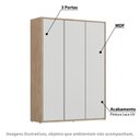 Ver imagem 2 de Guarda Roupa Infantil Wood com 3 Portas - Branco/Treviso